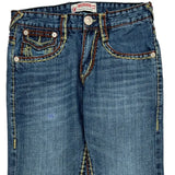 True Religion Contrast Stitch Jeans - 30W UK 8 Blue Denim