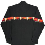 Western Wrangler Graphic Shirt - Large Black Cotton
