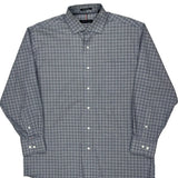Tommy Hilfiger Checked Shirt - Large Gray Cotton Blend