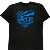 Single Stitch Fruit Of The Loom Graphic T-Shirt - Large Black Cotton