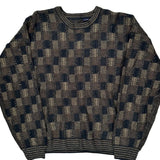 Unbranded Checked Sweater - 2XL Black Acrylic