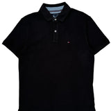 Tommy Hilfiger Polo Shirt - Medium Black Cotton