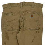 Carhartt Trousers - 30W 32L Khaki Cotton