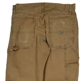 Wrangler Double Knee Carpenter Trousers - 32W 32L Beige Cotton