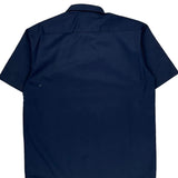 Dickies Short Sleeve Shirt - Large Navy Polyester Blend