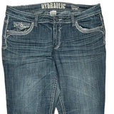 Hydraulic Boot Cut Jeans - 38W UK 16 Blue Cotton