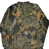 Mossy Oak Camo Long Sleeve T-Shirt - Large Khaki Cotton