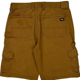Dickies Cargo Shorts - 33W 10L Brown Cotton