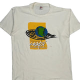 League Tennis Anvil Single Stitch T-Shirt - XL White Cotton