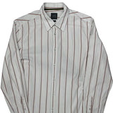Armani Exchange Striped Shirt - Large Red Cotton