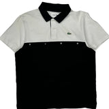 Lacoste Polo Shirt - Medium Black & White Cotton