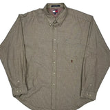 Tommy Hilfiger Checked Shirt - 2XL Khaki Cotton