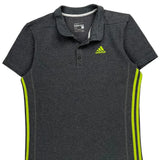Adidas Polo Shirt - Medium Grey Polyester