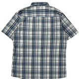 Quiksilver Checked Short Sleeve Shirt - XL Blue Cotton