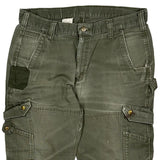 Carhartt Cargo Trousers - 36W 32L Green Cotton
