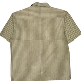 Quiksilver Checked Short Sleeve Shirt - XL Beige Cotton