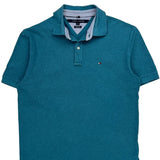 Tommy Hilfiger Polo Shirt - Large Blue Cotton