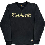 Carhartt Spellout Long Sleeve T-Shirt - Medium Black Cotton