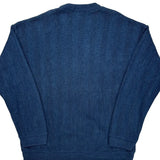 Chaps Ralph Lauren Herringbone Sweater - Medium Blue Cotton