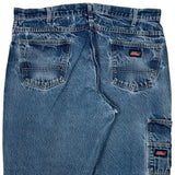 Wrangler Double Knee Carpenter Jeans - 38W 30L Blue Cotton