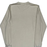 Work In Progress Carhartt Spellout Long Sleeve T-Shirt - Large Cream Cotton