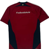 Denmark Dbu Adidas 2010-11 Training Football Shirt - Small Red Polyester