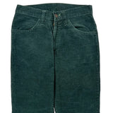 80S Levis Flared Cord Pants - 28″ Waist Green Corduroy