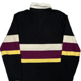 Urban Outfitters Striped Rugby Shirt - Medium Black Cotton