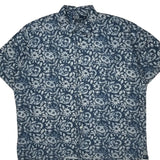 Polo By Ralph Lauren Floral Short Sleeve Shirt - XL Blue Cotton