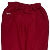 Reebok Track Pants - Large Red Polyester
