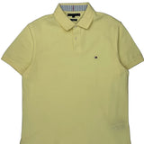 Tommy Hilfiger Polo Shirt - Large Yellow Cotton