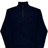 Polo By Ralph Lauren 1/4 Zip - Medium Navy Cotton