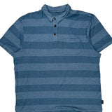 Patagonia Striped Polo Shirt - XL Blue Cotton