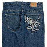 Rocawear Graphic Jeans - 36W 32L Blue Cotton