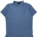Polo By Ralph Lauren Slim Fit Polo Shirt - Large Blue Cotton