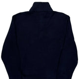 Polo By Ralph Lauren 1/4 Zip - Large Navy Cotton