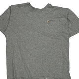 Carhartt T-Shirt - Large Grey Cotton Blend