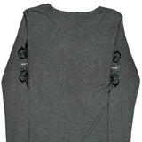 Harley Davidson Graphic Long Sleeve T-Shirt - Large Grey Cotton