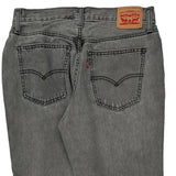 Levis Low Pro Straight Jeans - 32W US 8 Gray Cotton