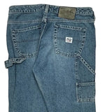 Silver Carpenter Jeans - 32W UK 12 Blue Cotton