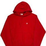 Reverse Weave Champion Hoodie - Large Red Cotton