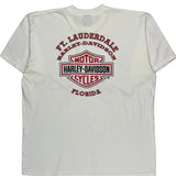 Ft. Lauderdale Harley Davidson Graphic T-Shirt - XL White Cotton