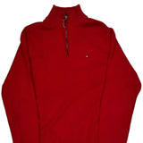 Tommy Hilfiger 1/4 Zip - XL Red Cotton