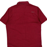 Marmot Checked Short Sleeve Shirt - Large Red Cotton