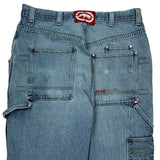 Ecko Unltd Cargo Carpenter Jeans - 36W 30L Blue Cotton