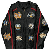 All Stars Marcia Graphic Leather Jacket - XL Black Leather
