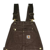 Carhartt Double Knee Overalls - 34W 30L Brown Cotton