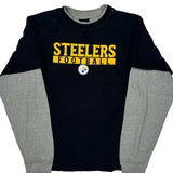 Age 11-12 Steelers Reebok Nfl Long Sleeve T-Shirt - Medium Black Cotton
