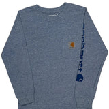 Age 7 Carhartt Long Sleeve T-Shirt - Small Gray Cotton
