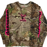 Bucked Up Camo Long Sleeve T-Shirt - Large Camo Cotton